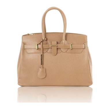 イタリア製レザーのハンド バッグTL BAG（Tuscany Leather）シャンパーニュ