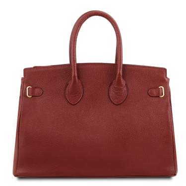 イタリア製レザーのハンド バッグTL BAG（Tuscany Leather）レッド