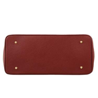 イタリア製レザーのハンド バッグTL BAG（Tuscany Leather）レッド